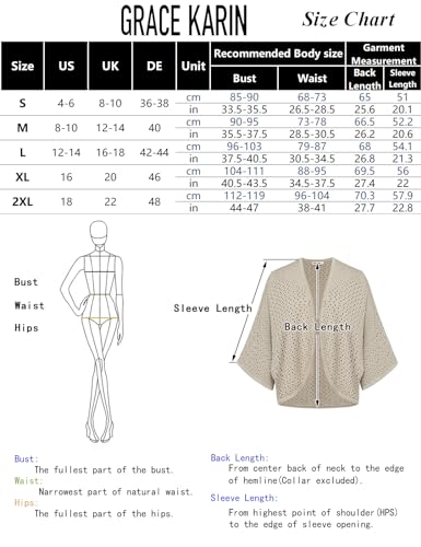 GRACE KARIN Summer Cardigans for Women 3/4 Sleeve