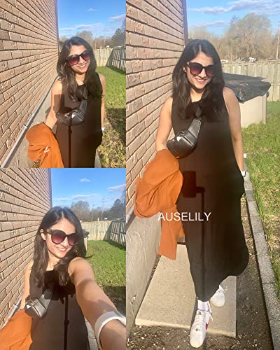 AUSELILY Women Summer Casual Maxi Dresses Beach Cover-Ups
