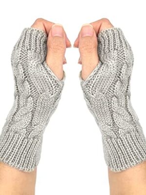 Qiuyan Fashion Warm Soft Fingerless Knit Arm Warmers