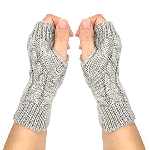 Qiuyan Fashion Warm Soft Fingerless Knit Arm Warmers