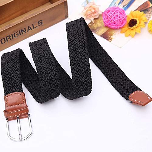 2 Pack Women's Stretch Canvas Braided Belts, One Size