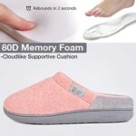 LongBay Ladies' Chenille Knit Memory Foam Slippers