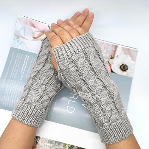 Qiuyan Fashion Warm Soft Fingerless Knit Arm Warmers