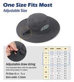 Wmcaps Men's Wide Brim UPF 50 Sun Hat, Mesh UV Protection