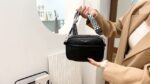 DXIOKO Genuine Leather Crossbody Bag with Wide Strap