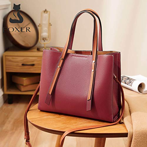 FOXER Genuine Leather Women's Satchel Handbag