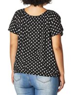 Star Vixen Women's Keyhole-tie Peasant Top