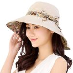 KXF Women Sun Hat UPF50+ Foldable Reversible Wide Brim