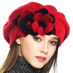 VECRY Womens Slouchy Knit Beret Ribbed Beanie Hat