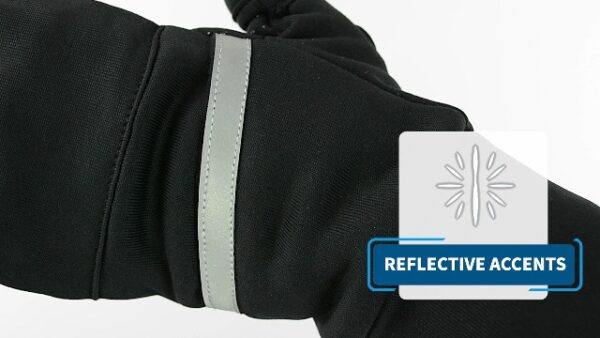 TrailHeads Convertible Running Mittens for Women, Black