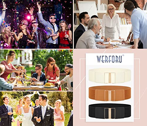 WERFORU Women's Elastic Vintage Stretchy Belt for Dresses