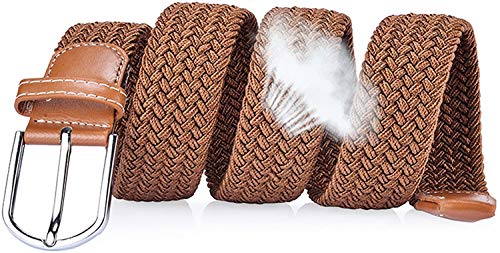 2 Pack Women's Stretch Canvas Braided Belts, One Size