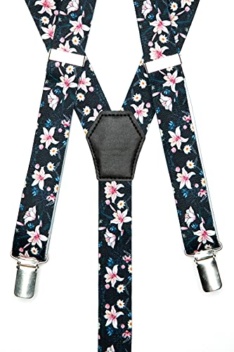DWOY Floral Paisley Adjustable Y Shape Braces for Women