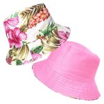 TOSKATOK Ladies Reversible Cotton Floral Sun Hat