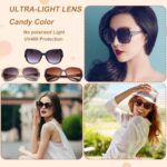 YFHUVB 3 Pcs Women Vintage UV400 Oversized Sunglasses