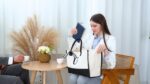 Monogrammed Initial Canvas Beach Tote for Women