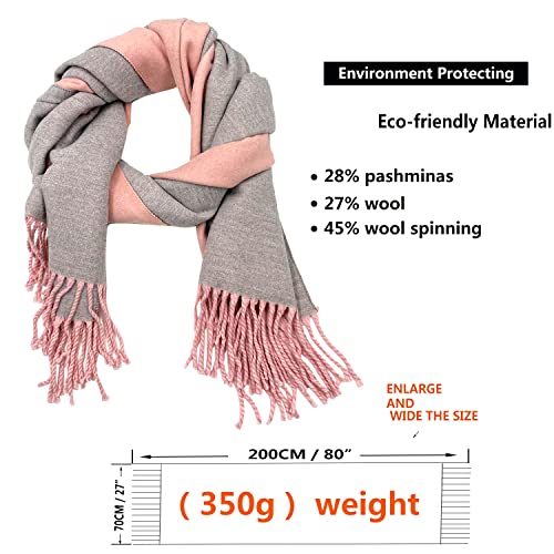 ehsbuy Reversible Cashmere Pashmina Shawl