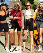 BLONGW Women's High Waisted Cycling Shorts - Tummy Control