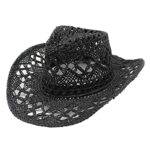 Western Cowboy Panama Hat, Summer Roll up Brim Fedora