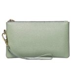 SENDEFN RFID Blocking Leather Wristlet Bag for Women