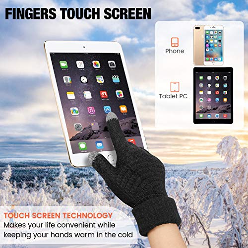 4 Pairs Women's Winter Touch Screen Fleece Gloves