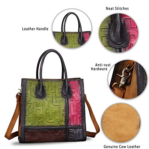 IVTG Leather Top Handle Bags for Women - Vintage Crossbody
