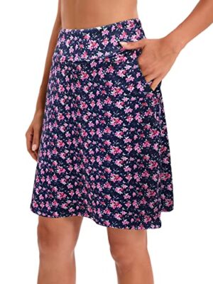 Women's Golf Skorts with Pockets, Knee Length