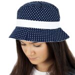 TOSKATOK® UPF 50+ Reversible Cotton Polka Dot Sun Hat