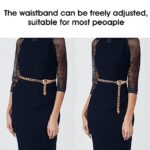 TIESOME Adjustable Gold Metal Waist Chain for Women