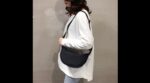 Crescent Nylon Crossbody Bag for Women with Adjustable Strap