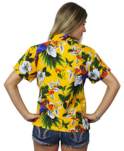King Kameha Men's Casual Hawaiian Shirt with Flames