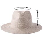 Nemeaii Panama Straw Hat UV Protection Fedora Beige