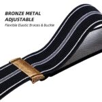 Dresime Mens Vintage Elastic X-Shape Braces with 4 Clips