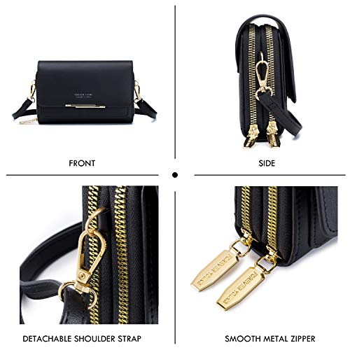 Roulens Small Crossbody Phone Bag, PU Leather, Adjustable Strap