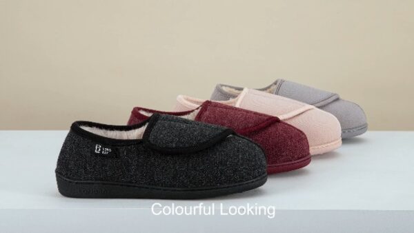 LongBay Women's Wide Fit Memory Foam Slippers