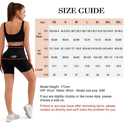 YADIFEN Women's Butt Scrunch Seamless Yoga Shorts