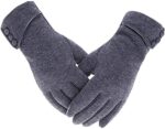 Outrip Women's Winter Touchscreen Gloves (Gray, M)