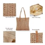 Women's Straw Shoulder Bag, Medium & Large, Leather Handles