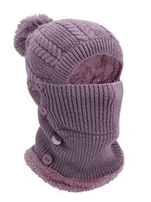 TAGVO Winter Warm Knitted Cap & Neck Warmer Set