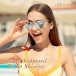GQUEEN Trendy Oversized Sunglasses UV400 for Women