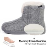 VeraCosy Ladies' Cable Knit Memory Foam Slippers