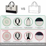 Monogrammed Initial Canvas Beach Tote for Women