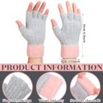 Neer 3 Pair Winter Cotton Fingerless Gloves for Women