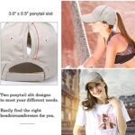 BLURBE Women's High Ponytail Baseball Caps - Cotton Adjustable