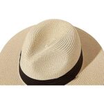 DRESHOW Women Wide Brim Straw Panama Hat UPF 50+