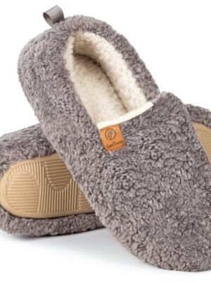 EverFoams Women's Shearling Memory Foam Slippers