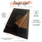 Cashmere Tree Life Reversible Scarf - Black, 200cm