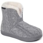 VeraCosy Ladies' Cable Knit Memory Foam Slippers