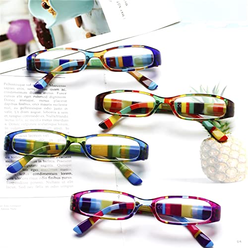 Kerecsen Women's Reading Glasses 4 Pairs Spring Hinge