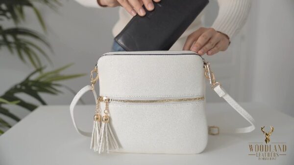 Woodland Leathers Women's Faux Leather Crossbody Bag